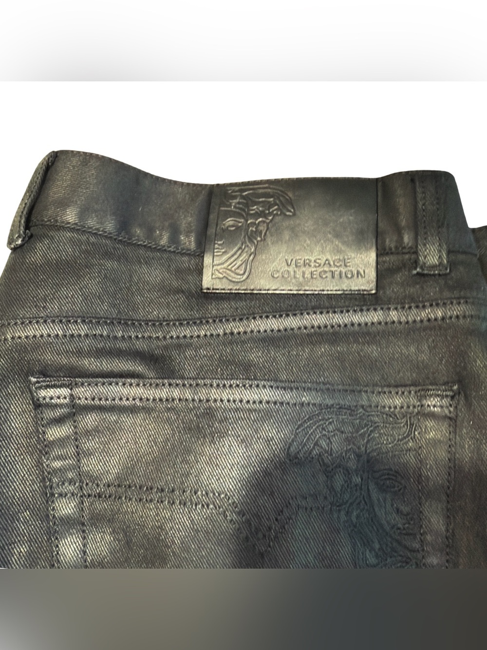 Versace Collection Men's Black Medusa Jeans | Straight Fit Denim | Size 36 - Picture 11 of 14